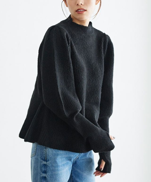 ふんわりウォッシャブルサムホールペプラムニット | 【公式】Pierrot