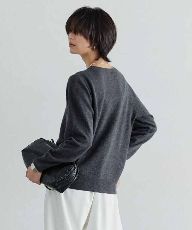 RASW]カシミヤ100％クルーネックニット◇送料無料【Akaneさん着用
