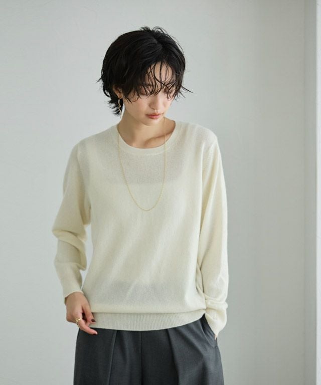 RASW]カシミヤ100％クルーネックニット◇送料無料【Akaneさん着用