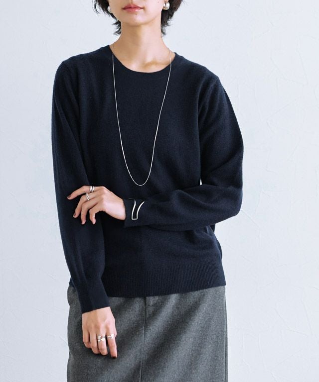 RASW]カシミヤ100％クルーネックニット◇送料無料【Akaneさん着用