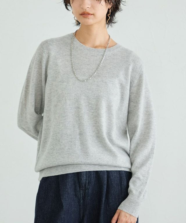 RASW]カシミヤ100％クルーネックニット◇送料無料【Akaneさん着用