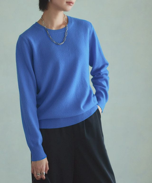 RASW]カシミヤ100％クルーネックニット◇送料無料【Akaneさん着用