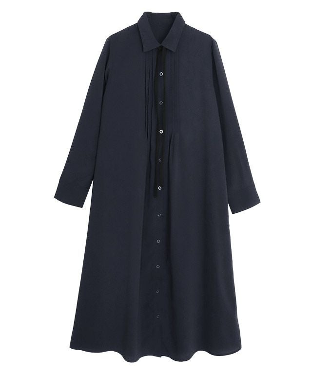 アウトレットSALE！】選べる柄配色リボンピンタックワンピース