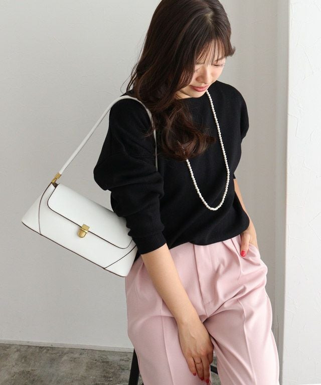 157cm / ブラック / ボートネック / M