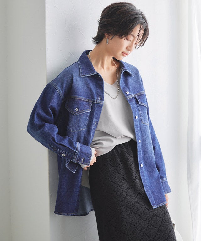 166cm / ミッドブルー/シルバー / M