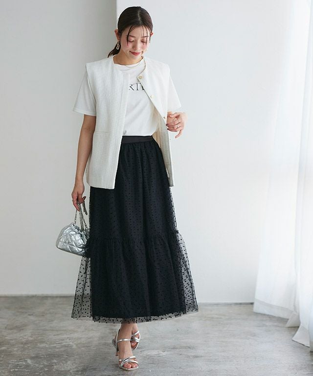 アウトレットSALE！】ティアードチュールスカート 【Pierrot