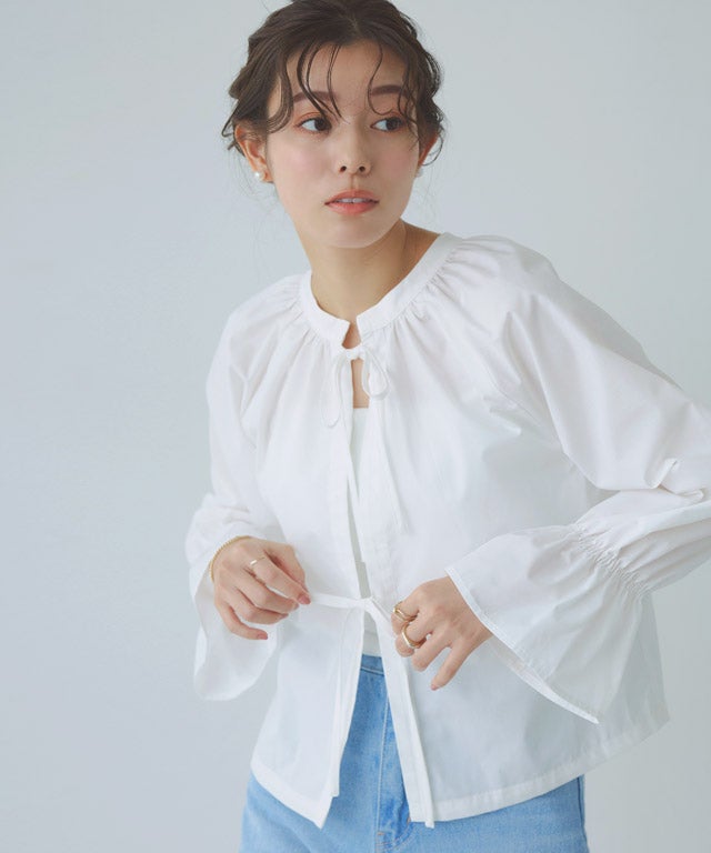 2wayキャンディスリーブブラウス