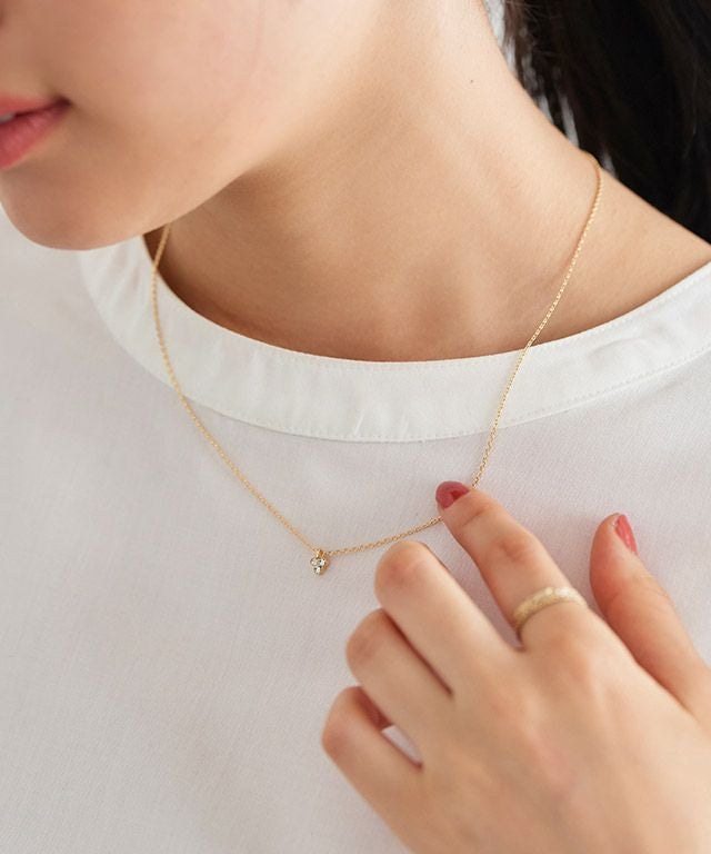 プチトップネックレスピアスセット ［Pierrot］【返品・交換不可