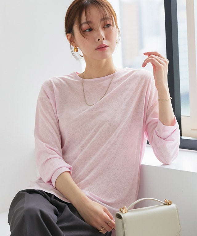 シアーロングスリーブTシャツ トップス レディース 【Pierrot】◇送料