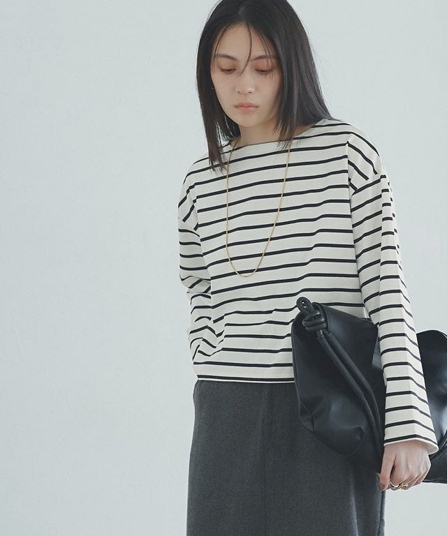 RASW]綿100%ボーダークロップドロンT【スピード配送】 | 【公式