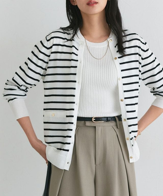 162cm / ボーダー / オフホワイト / M