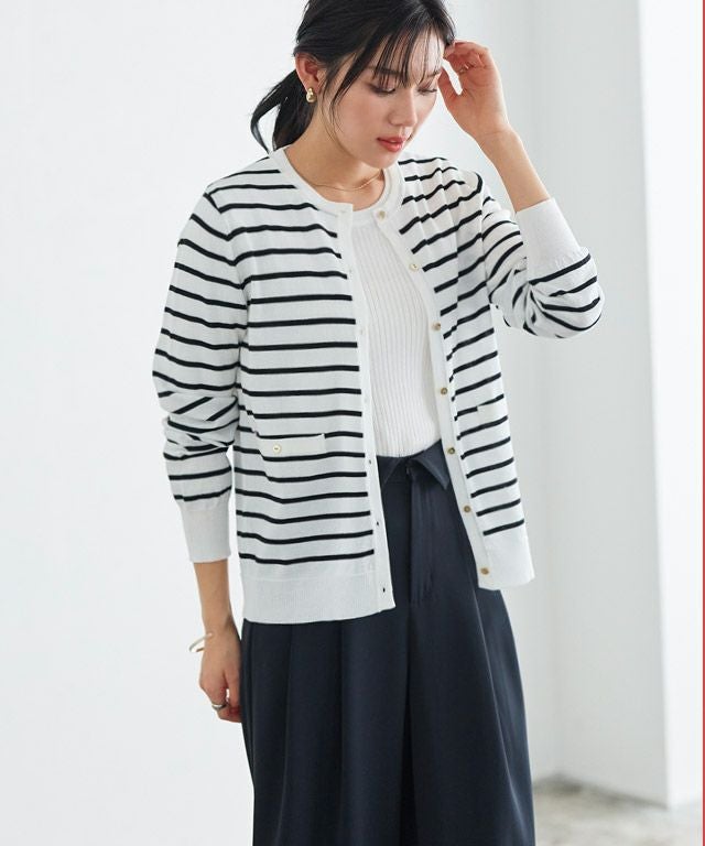 166cm / ボーダー / オフホワイト / M