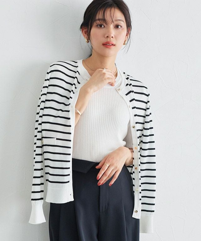 166cm / ボーダー / オフホワイト / M