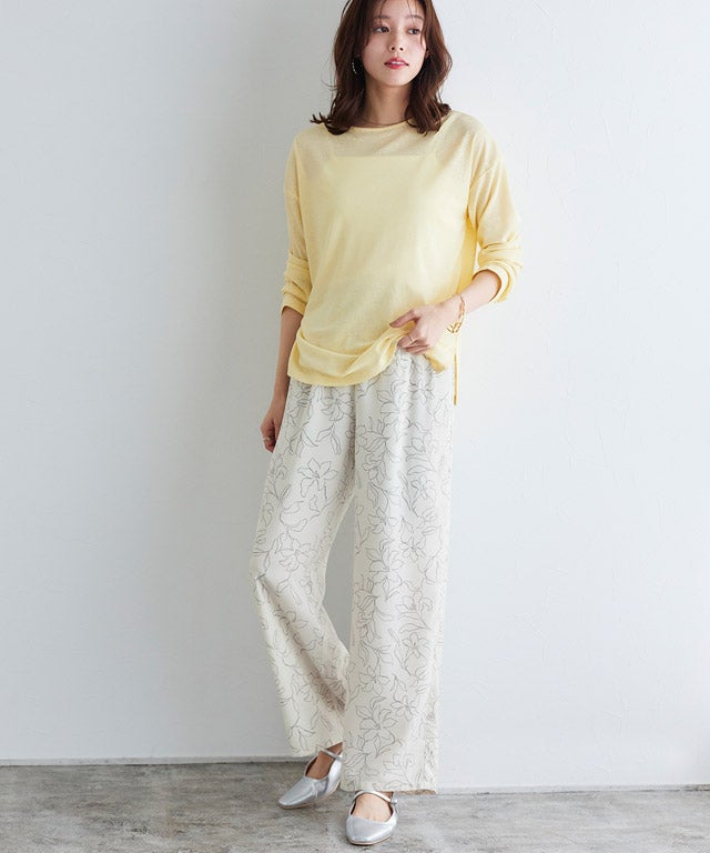 167cm / 花柄 / アイボリー / M