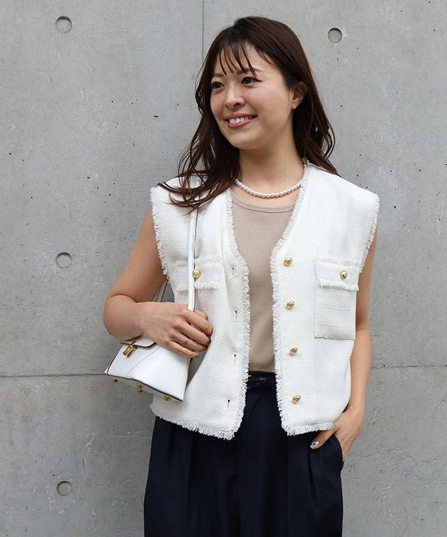 157cm / サンドベージュ / クルーネック / M