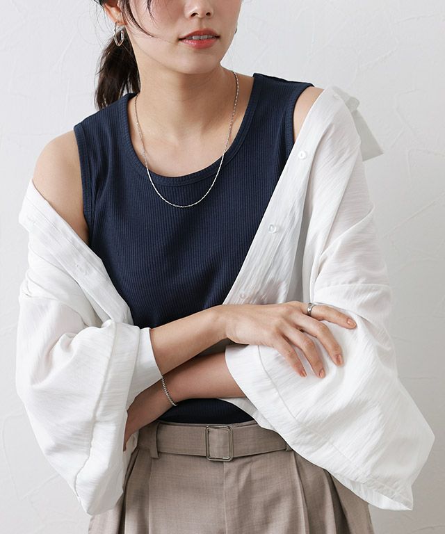 167cm / ネイビー / クルーネック / M