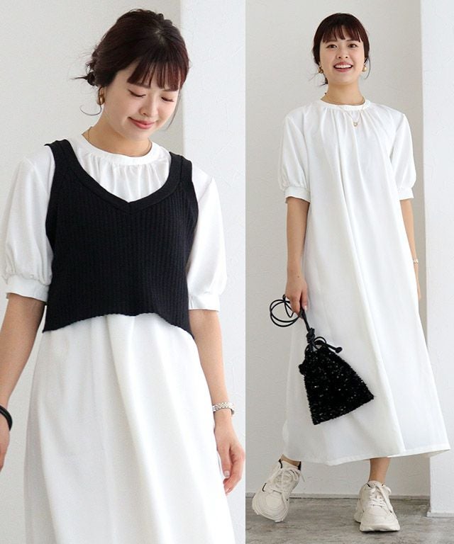 アウトレットSALE！】ニットビスチェセットワンピース【スピード配送