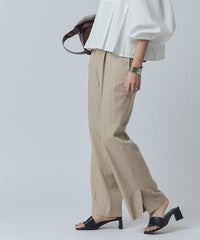 [RASW] リネン混ストライプストレートパンツ