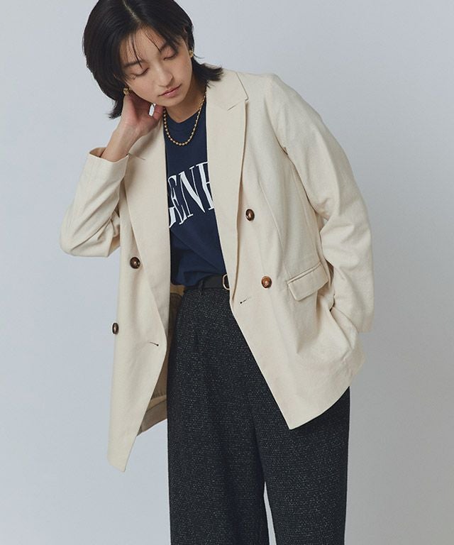 RASW]ダブルブレストリネンジャケット ◇送料無料【スピード配送