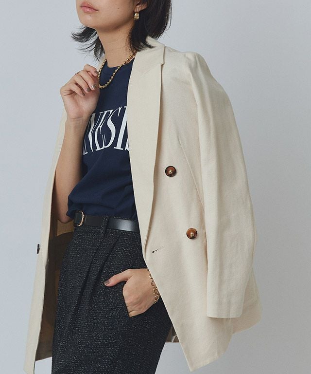 RASW]ダブルブレストリネンジャケット ◇送料無料【スピード配送