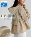 UVカットバックフリルパーカー