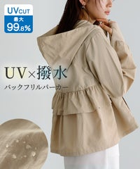 UVカットバックフリルパーカー