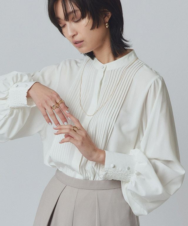 Akaneさんコラボ】[RASW]ピンタックボリュームスリーブブラウス ◇送料