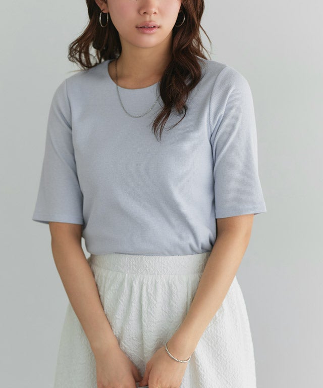 166cm / アイスブルー / クルーネック / M