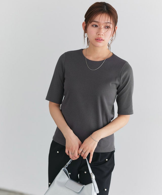 166cm / チャコール / クルーネック / M