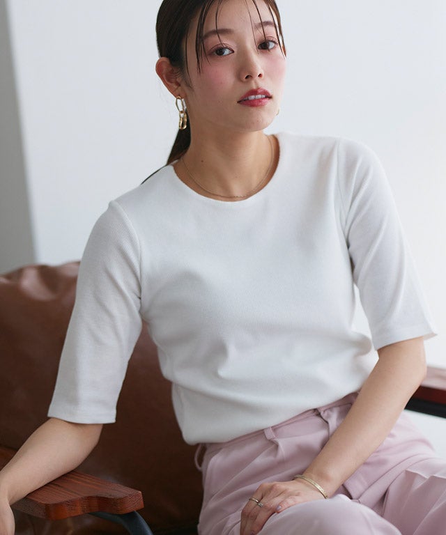 167cm / オフホワイト / クルーネック / M