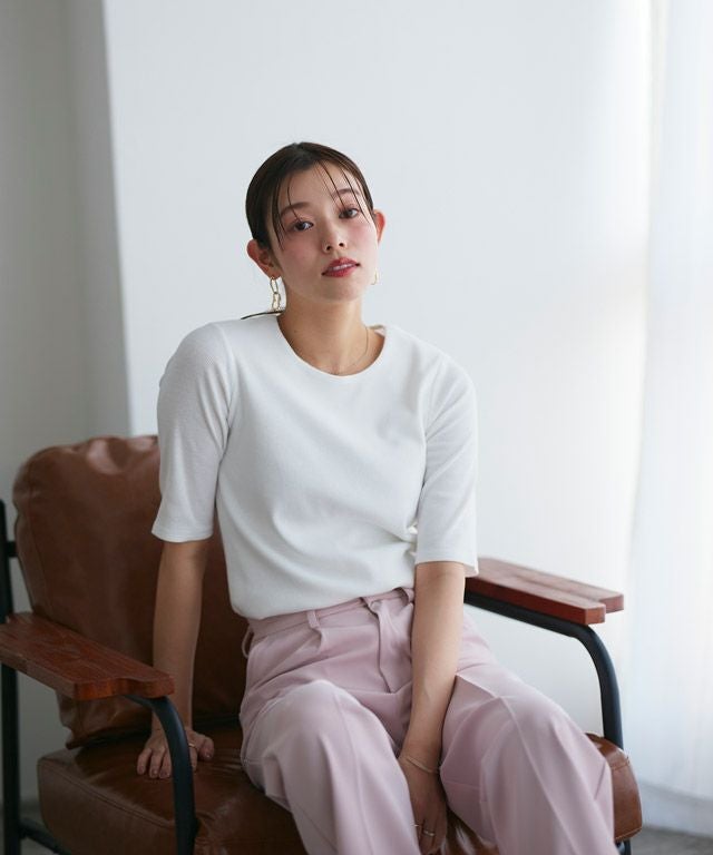 167cm / オフホワイト / クルーネック / M