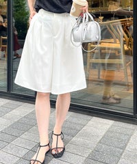 ハイウエストフレアハーフパンツ