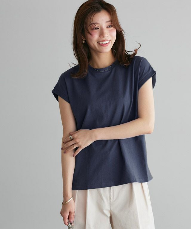 167cm / ネイビー / クルーネック / M