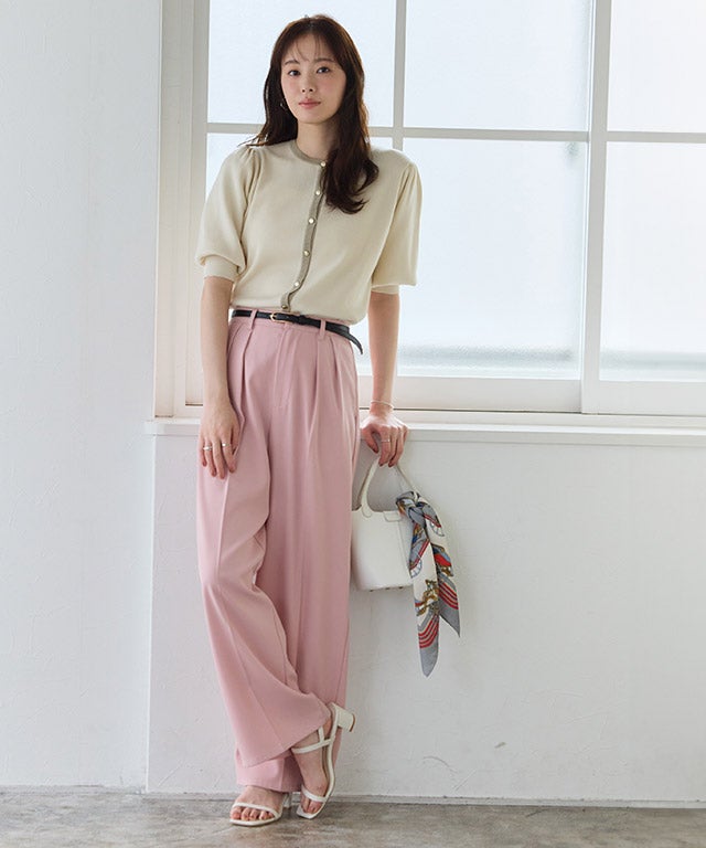 167cm / アイボリー×グレージュ / M