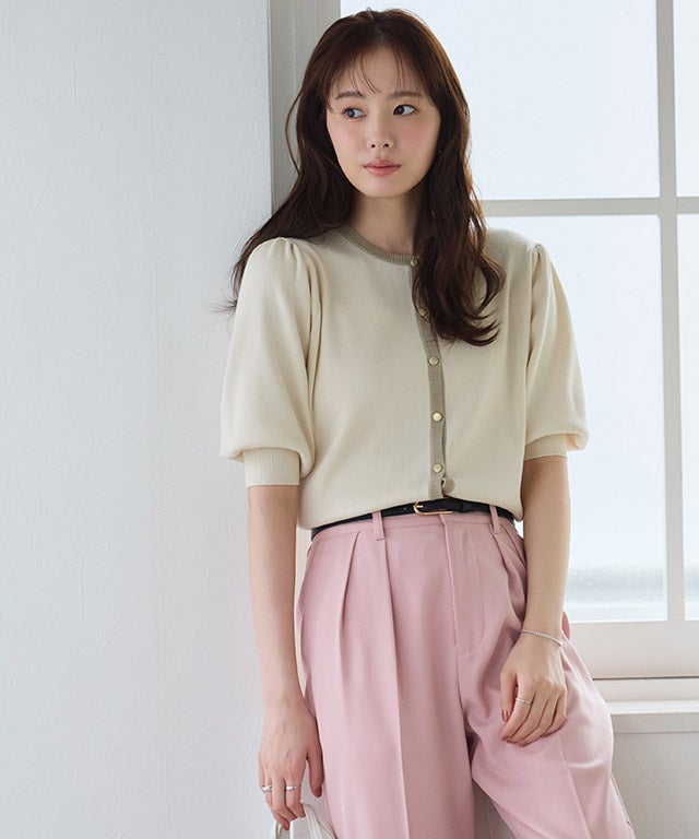 167cm / アイボリー×グレージュ / M