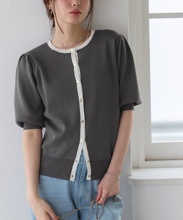 167cm / チャコール×オフホワイト / M