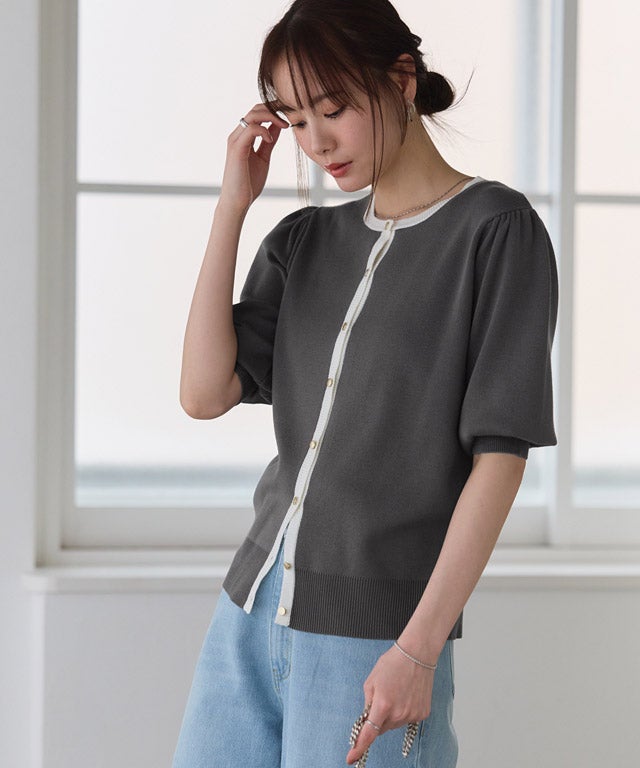 167cm / チャコール×オフホワイト / M