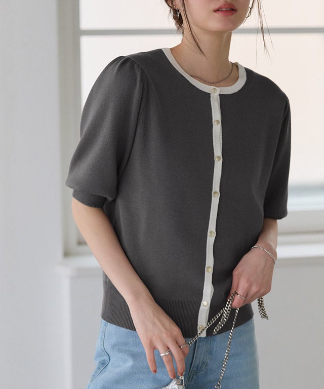 167cm / チャコール×オフホワイト / M