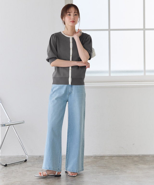 167cm / チャコール×オフホワイト / M