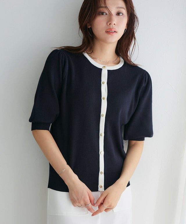 166cm / ネイビー×オフホワイト / M