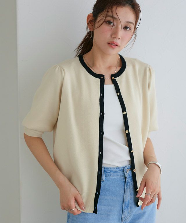 166cm / アイボリー×ブラック / M