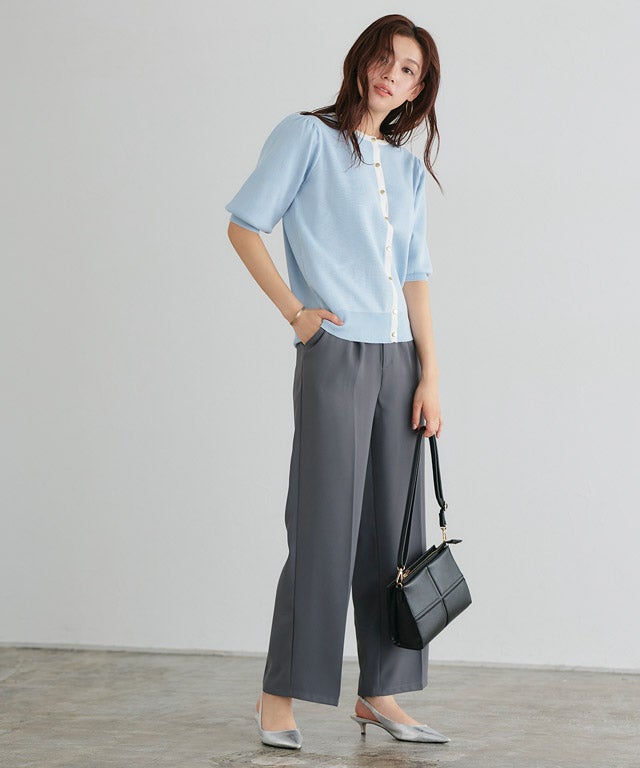 166cm / ライトブルー×オフホワイト / M