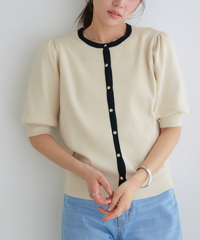 166cm / アイボリー×ブラック / M