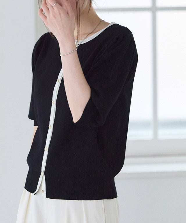 167cm / ブラック×オフホワイト / M