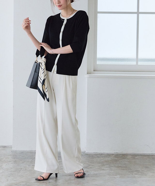 167cm / ブラック×オフホワイト / M