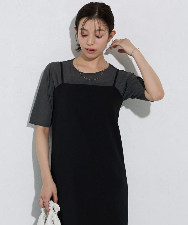 167cm / チャコール / 五分袖 / M