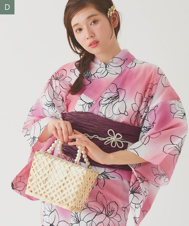 専用＊ 浴衣、兵児帯 y2412004】浴衣 レディース 兵児帯 2点セット 人気の花柄 おすすめ 綿