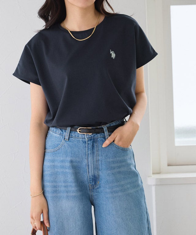 162cm / ネイビー×オフホワイト / M