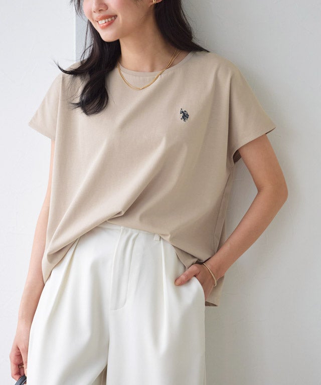 162cm / グレージュ×ネイビー / M