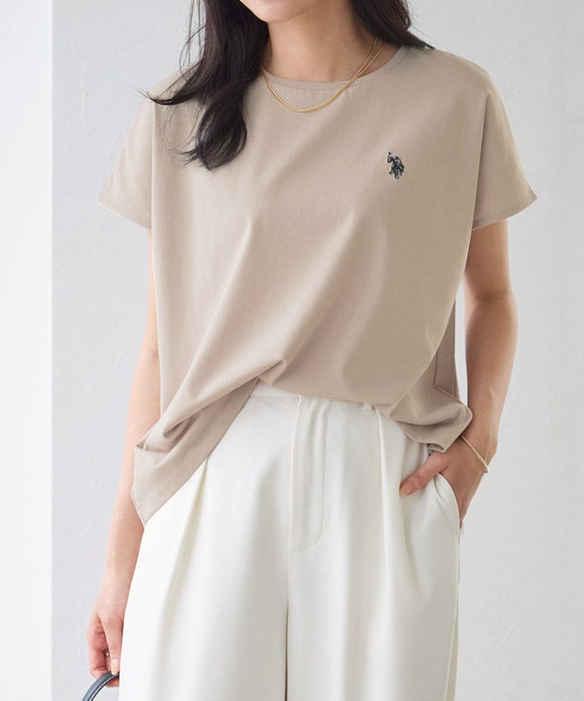 162cm / グレージュ×ネイビー / M